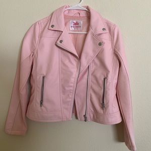 NWOT Justice pink pleather jacket